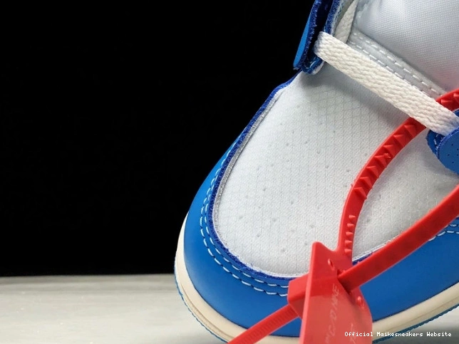 Official Maikesneakers UNC Off-White Jordan Blue Powder AQ0818-148 Air 1 0724